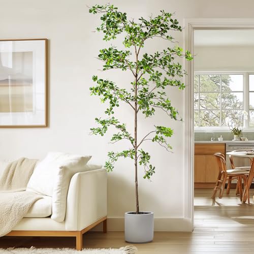 Erimda Faux Black Olive Tree 8ft, Faux Plants Indoor Large Tall Tree Artificial Shady Lady Tree with...