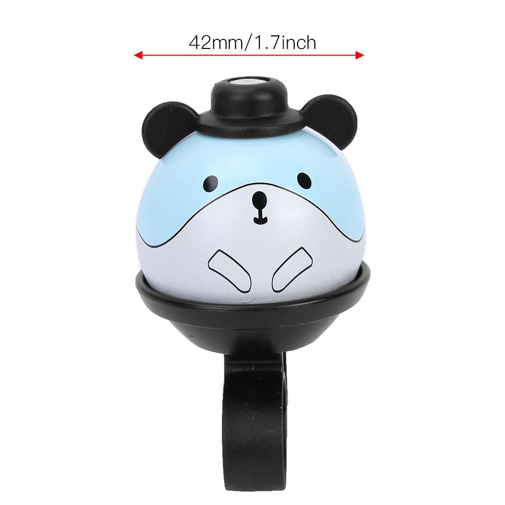 Cartoon Metal Bike with Clear Sound for Children Bikes, Rotating Doll Design, for 22.2mm Handlebar, Blue