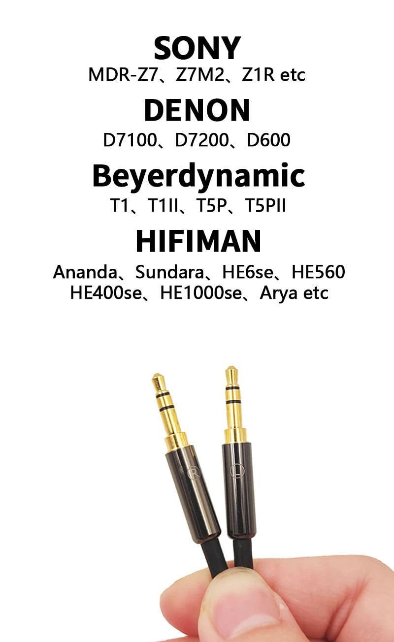 16-żyłowy kabel 4,4 mm 3,5 mm 2,5 mm 6N OCC zbalansowany kabel 1,5 m kompatybilny z S0NY MDR-Z7 Z1R DENON D7100 D7200 Beyer T1 T5P HIFIMAN Ananda Sundara HE6se HE560 HE400se HE1000se Arya Ear.