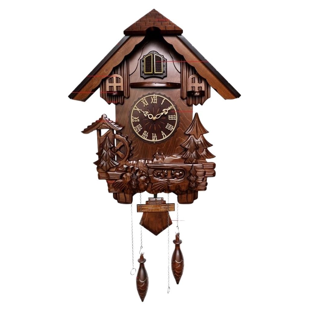 Horloge murale en bois véritable TUSUOD, un carillon coucou haut de gamme pour votre intérieur