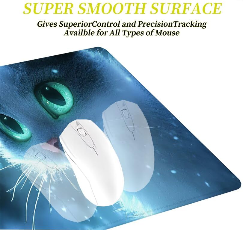 Tapis de souris grand format bleu pour stabiliser le clavier