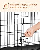 Songmics Hundekäfig Hundebox Transportbox Drahtkäfig Katzen Hasen Nager Kaninchen Geflügel Käfig schwarz XXL PPD48H - 9