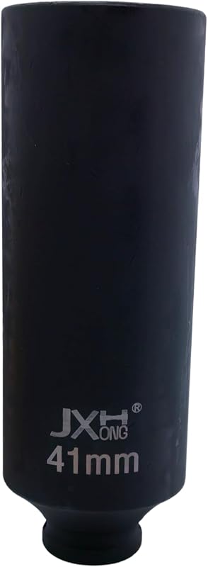 Soquete de Impacto Extra Profundo 41 mm, 6 Pontos, Encaixe de 12,7 mm (1/2 pol.), 16 cm, JXHONG