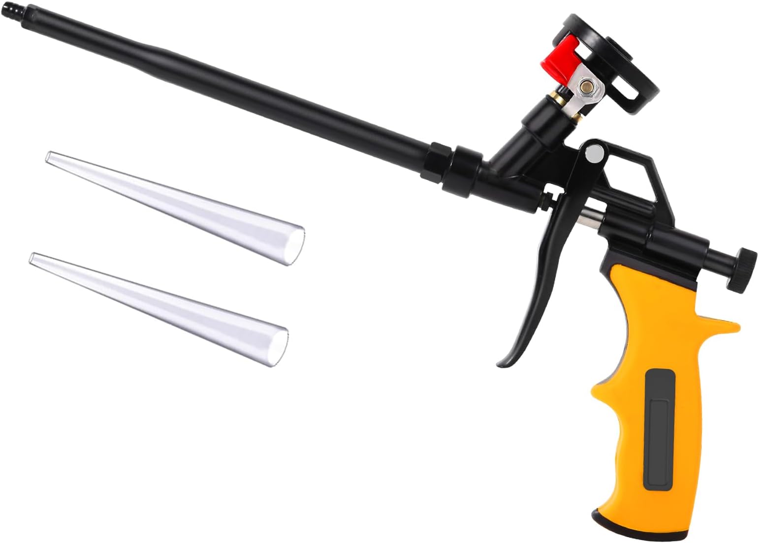 Foaming Gun, MANGZ Hand Foam Caulking Gun, PU Expanding Dispensing Foam Spray Gun Application Applicator for Caulking, Filling, Sealing
