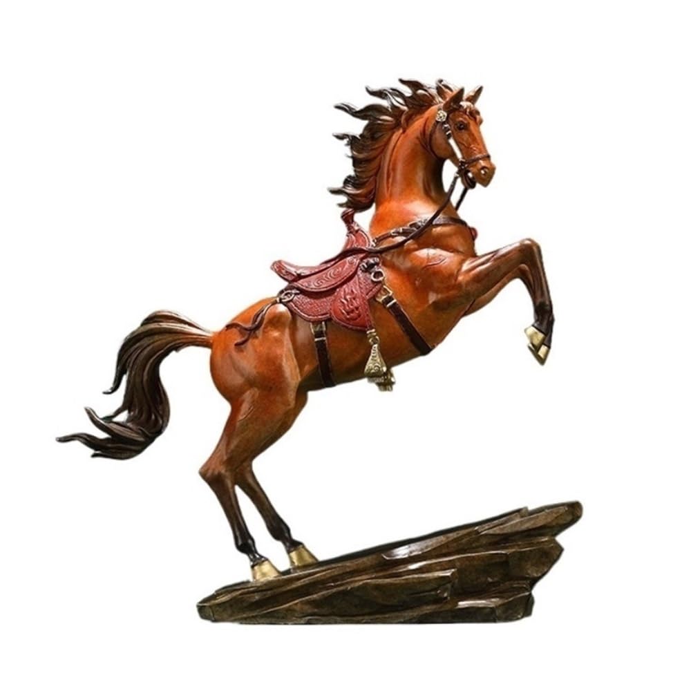 zhuyanbo007 Desk Statue, Horse Ornaments for Home Living Room and Office, High-end Decorations for Housewarming and Opening Gifts(Red)