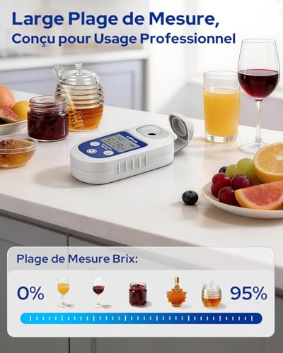 Réfractomètre brix pour miel et confitures maison BM-101 étanche IP65