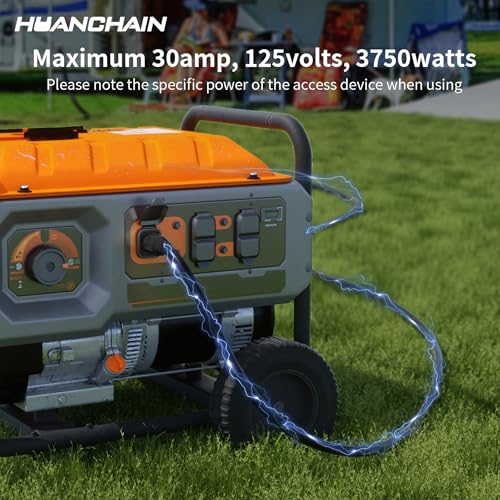 huanchain 50FT 3 Prong 30 Amp Generator Cord Heavy Duty, Black ETL Listed by huanchain - Used condition - Image 7