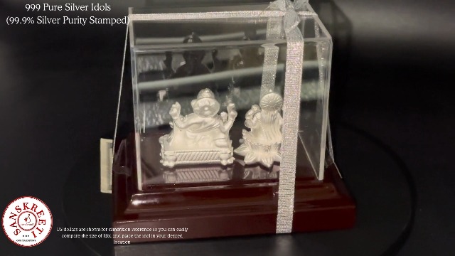 Amazon.com: Balaji LLC 999 Pure Silver Ganesh & Lakshmi/Laxmi Idol