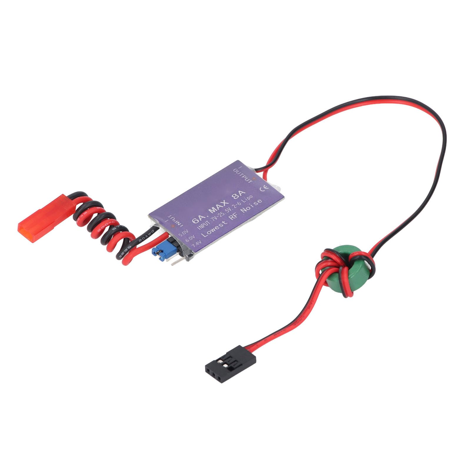Eujgoov Régulateur De Tension UBEC 7-25,5V 2-6S Entrée Lipo 5V 6V 7,4V 4A Sortie Pour Hélicoptères RC