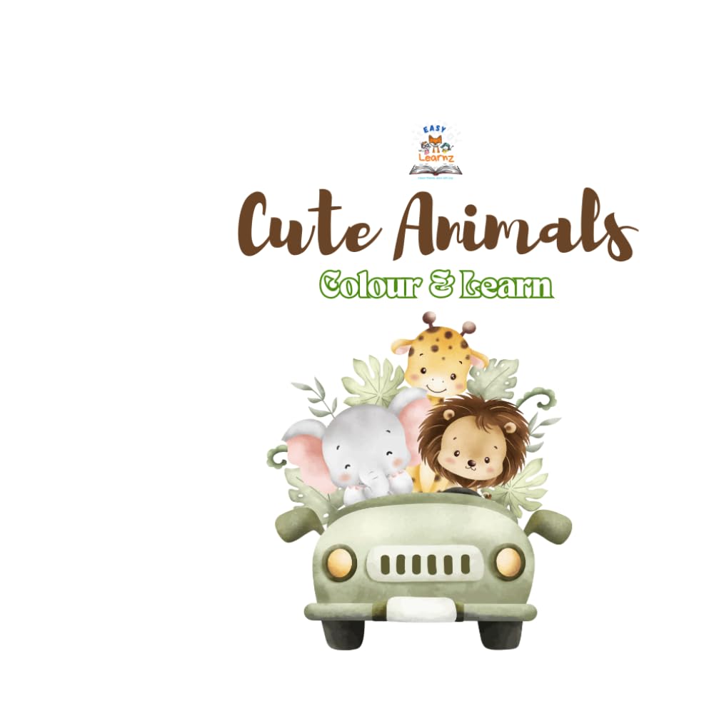 Cute animals colouring book