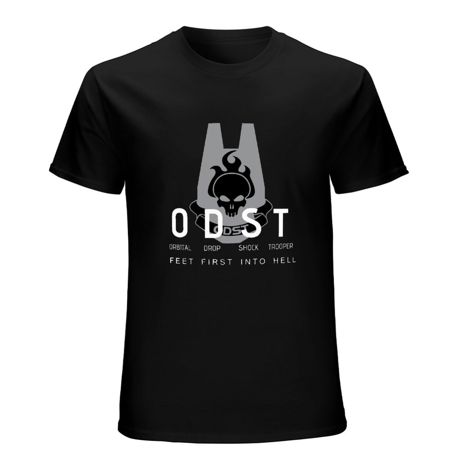 Pedfuvl Unisex Black Odst Logo Ond Motto Men's T-Shirt Graphic Printed Tee Xl