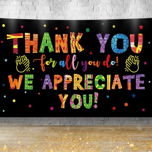 We Appreciate You �o�i�[�f�R���[�V���� �J���t�� �T���L���[�o�i�[ Thank You Do for All You Do �w�i ���t �]�ƈ� �X�^�b�t ��t �Ō�t �|�[�X�^�[ �{�����e�B�A ���ӏT�� �p�[�e�B�[ �����p�i