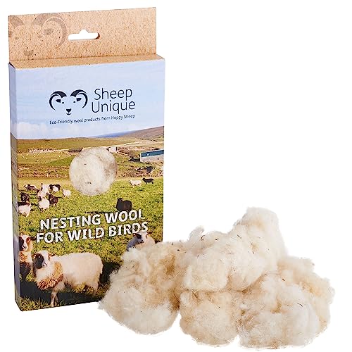 Bird nesting material - 100% pure natural British wool. Soft warm and eco-friendly - made only from high-welfare sheep wool ethically farmed in Orkney.