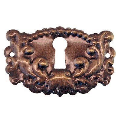 UNIQANTIQ HARDWARE SUPPLY Antique Brass Keyhole Escutcheon | E-21AB