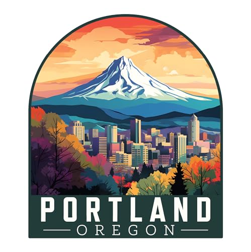 Imán decorativo souvenir diseño Portland Oregon 2 pulgadas miniatura 1