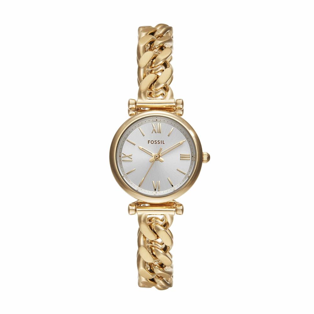 Fossil Carlie Women's 28 MM Gold-Tone Stainless Steel Watch, ES5329