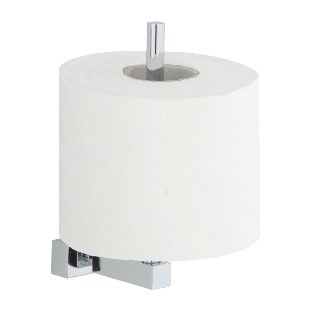 Bagno, Motivo: Righe-Portarotolo di riserva, in Acciaio Inox, Colore Cromo