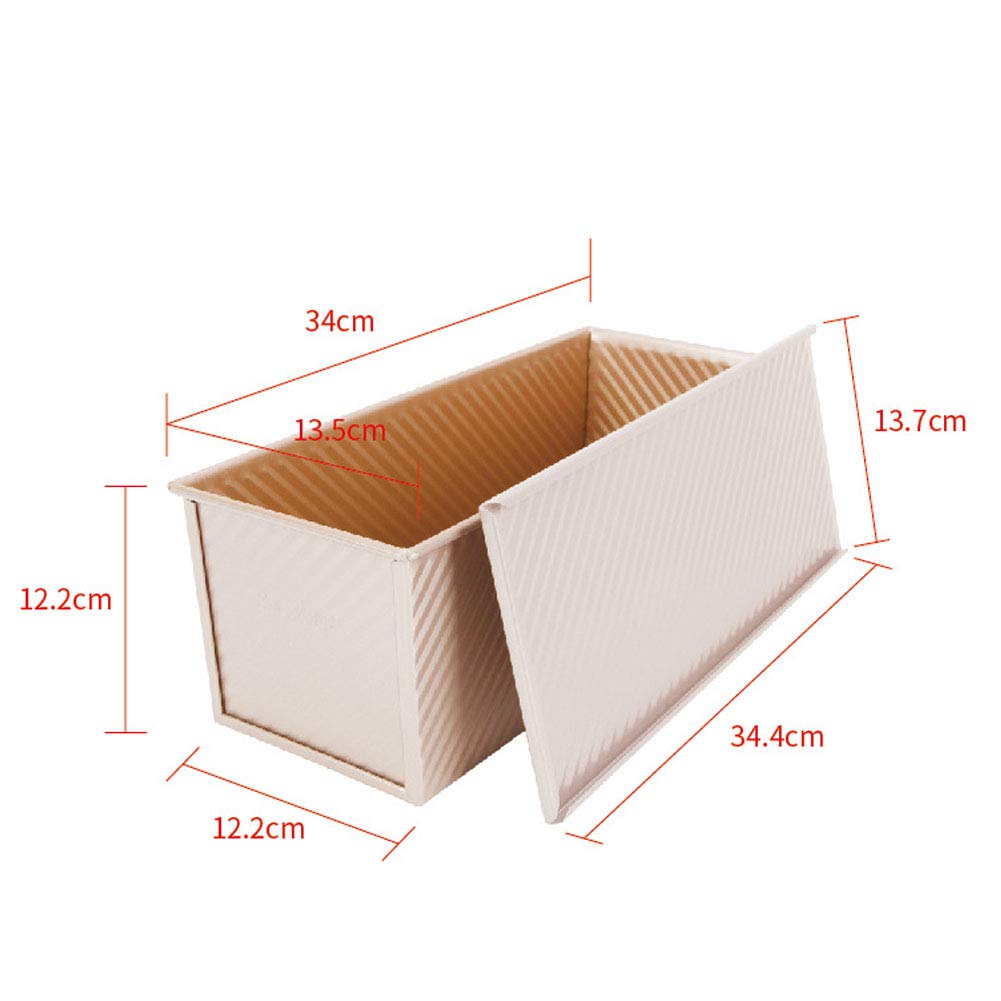 Moule à Pain Antiadhésif Toast Bin, Avec Couvercle Antiadhésif Design à Faible Teneur En Sucre Pour Gâteau Pain Grande Capacité De Un Usage Commercial 1 Kg De Pâte