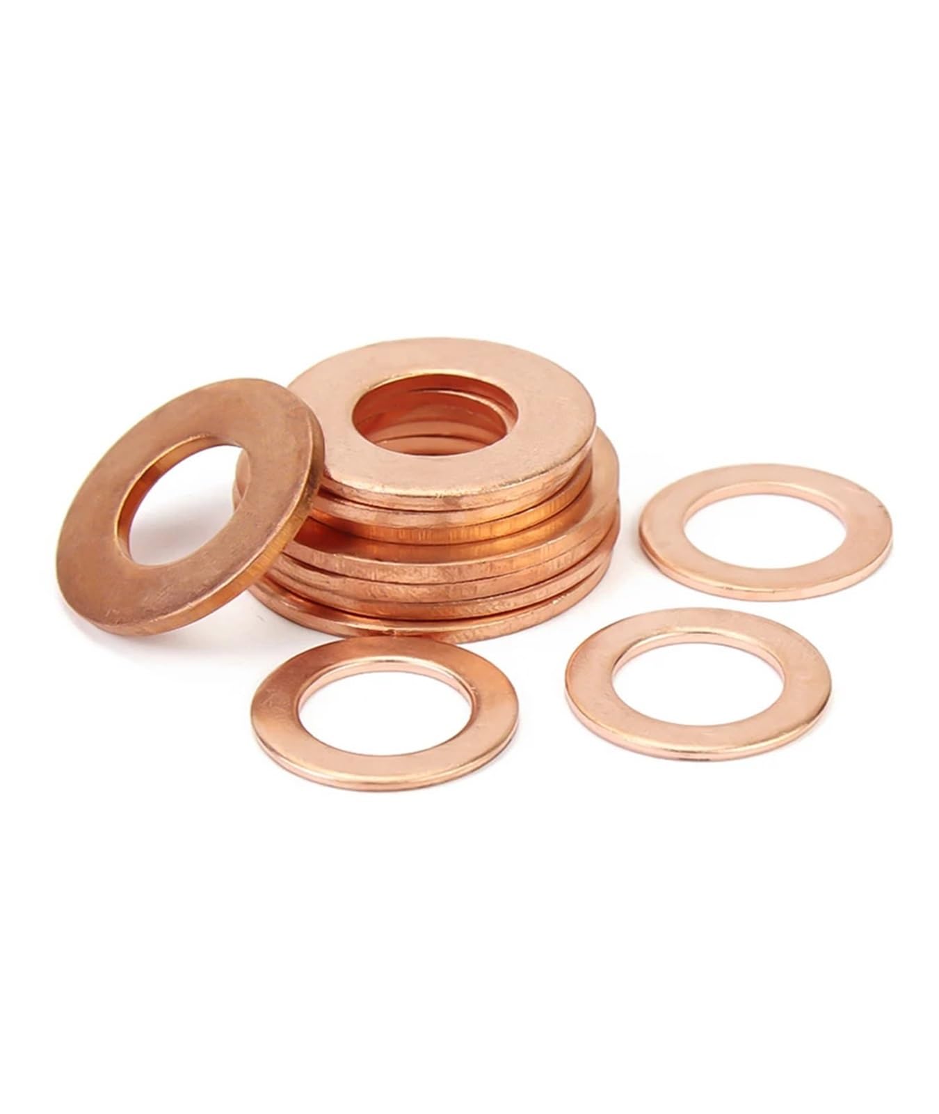 Latón arandela plana, 20/50 Uds M5 M6 M8 M10 M12 M14 M16 Arandela de cobre púrpura sólido anillo plano O junta espaciadora arandelas sellado arandela sólida sello plano(M16x22x1.5 20pcs)