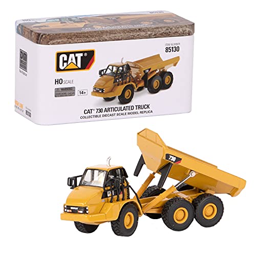 Preisvergleich Produktbild Diecast Masters 85130 - Caterpillar Muldenkipper 730, detailgetreues H0 CAT Gelenkfahrzeug in Metallbox, Maßstab 1:87, ca. 12 x 3,7 x 4,9 cm, 14+, für Modelleisenbahnen und Sammler geeignet