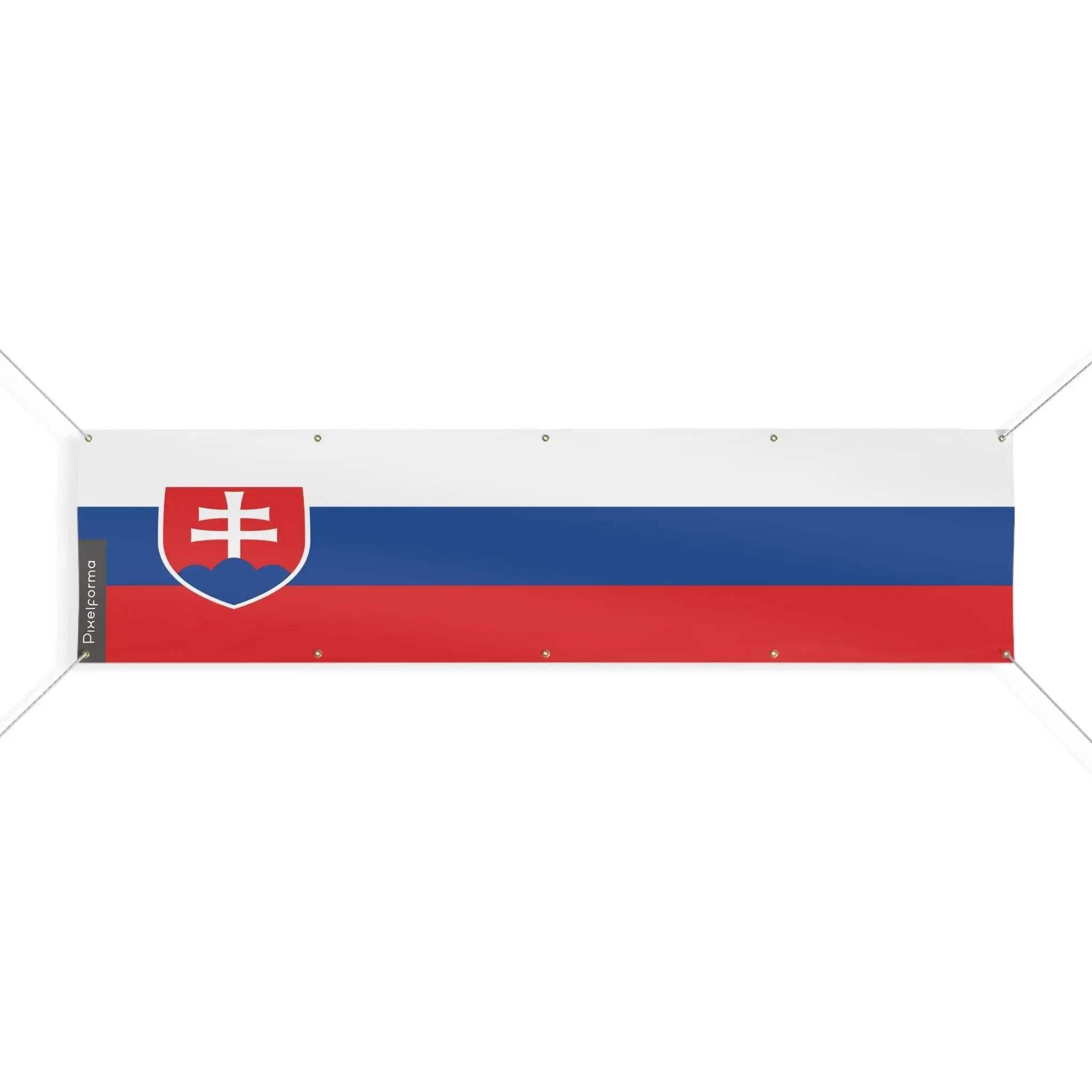 Drapeau de la Slovaquie 10 oeillets抗风固定的70x280cm大尺寸大国旗 - 4