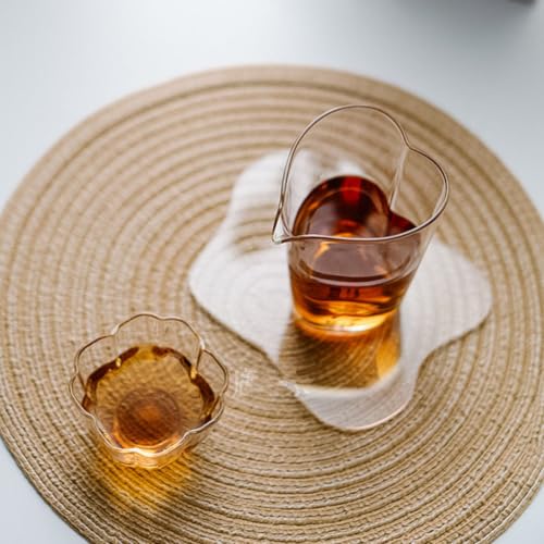 Jarra de té de vidrio de 200ml resistente para servir crema y leche en cocina 7