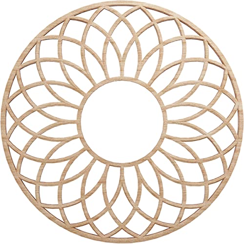 Image of Ekena Millwork 16 inchOD x 5 1 /2 inchID x 3 /8 inchT Cannes Wood Fretwork Pierced Ceiling Medallion, Alder