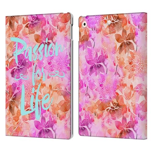Étui portefeuille iPad 10.2 cuir avec support et fentes cartes motif LebensArt artistique