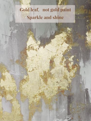 Image of Modern Gold and Neutral Abstract Wall Art - 24x36 inch x 2, Framed Canvas Artworks - Contemporary Decor for living room,bedroom