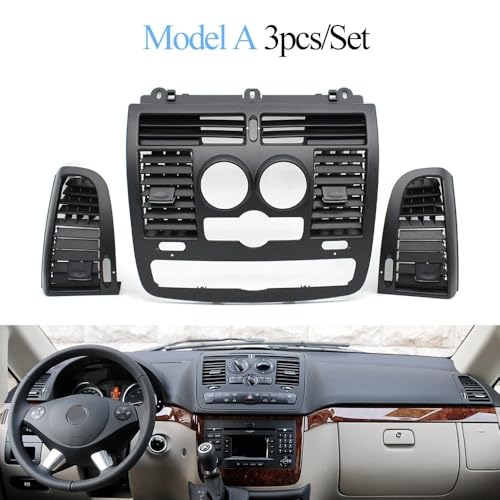 Rejilla de aire frontal con flujo regulable para panel central e izquierdo de Benz Vito W639 7