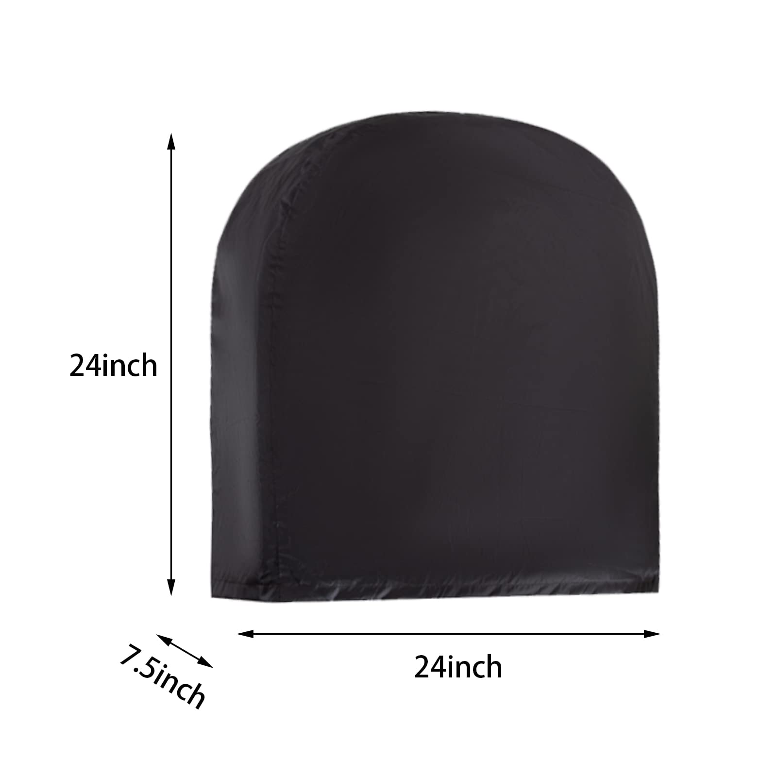QCWN High Velocity Fan Cover, Black, Waterproof, Oxford Material, Industrial & Household Use, 24" x 24" x 7.5", Dust & Sun Protection, Drawstring Closure 1