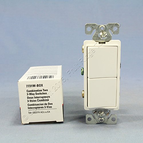 Cooper Wiring Devices 7731W-BOX SW Deco Comb 3Way/3Way 15A 120/277V WH