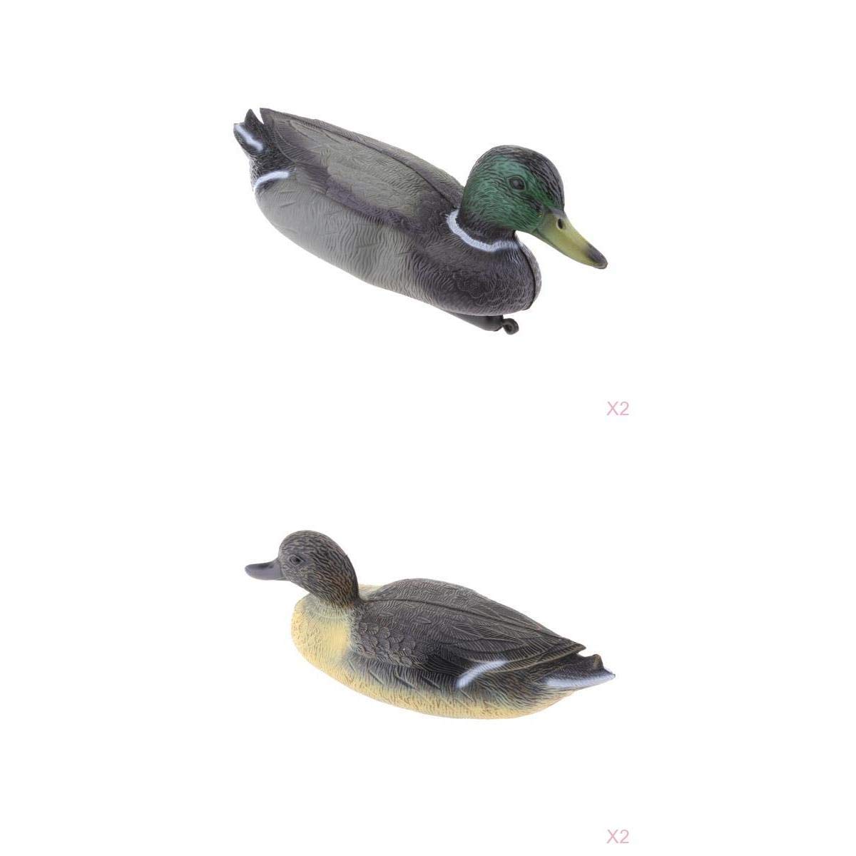 Plastic Floating Mallard Duck Decoy for Garden and Water, 4 Pieces, 33x13x15 cm-image-6