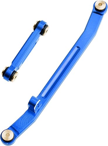 Miniatura 3 de HobbyPark Varilla de dirección de aluminio Enlaces de amarre de alto ajuste para Axial SCX24 Gladiator Bronco C10 JLU Deadbolt B17 124 RC Crawler