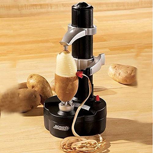 Mottdam Electric Potato Peeler Automatic Rotating Fruits & Vegetables Cutter Apple Paring Machine - Kitchen Peeling Tool-2 Extra Blades #TOP6