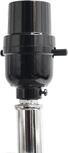 Miniatura 10 de Elegant Designs LC2000-BWN-2PK - Juego de 2 lámparas de mesa de cuero con pantallas de tela blanca, paquete de 2, LC2000-BWN-2PK