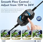 AQQA DC 36W Nettoyeur de gravier à vide électrique à aquarium 6-in-1 Kit de nettoyage multifonctionnel de réservoir de poisson pour enlever la saleté, changer l'eau, laver le sable, douche d'eau de tortue, circulation d' eau avec puissance réglable