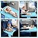 Toddler Airplane Bed - Airplane Seat Extender for Kids - Barrier Designed Flyaway Kids Bed Airplane with Pockets - Portable Plane Bed Foot Rest for Flights Travel Essentials Blue