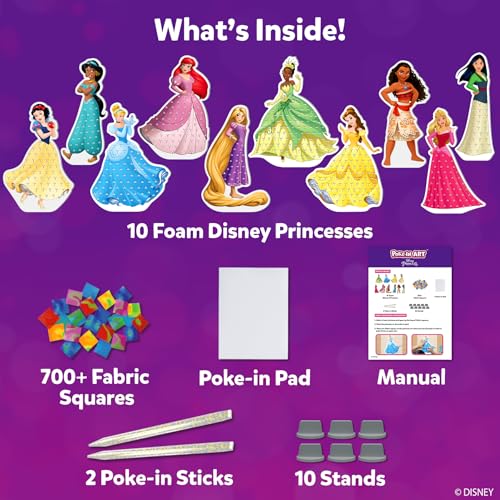 Image of Skillmatics Poke-in Art - Disney Princesses, Mess-Free Fun for Kids, Screen-Free Entertainment, DIY Wood Craft Kits, Creative Activity, Gifts for Girls Ages 4, 5, 6, 7, 8, 9