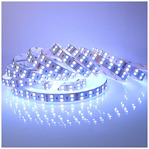 LTRGBW Zweireihige SMD 5050 DC 24V 96W 600 LEDs/Rolle 5M RGBW LED-Streifen RGB + Kaltwei? (6500k-7000K) Nicht wasserdicht Cover