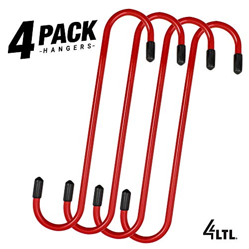 Image of 4LIFETIMELINES Brake Caliper Hanger Hooks, Durable Steel, Red Powder Coated with Rubber Tips, for Automotive Work on Brake Axle and Suspesion Systems - 4 Pack