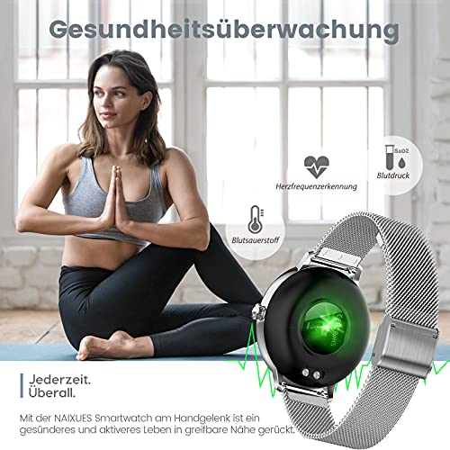 ایگرد | قیمت و خرید NAIXUES Smartwatch Damen, Fitness Tracker IP67  Wasserdicht, Fitnessuhr mit Aktivitätstracker Pulsuhr Stoppuhr  Schlafmonitor Schrittzähler Uhr, Smartwatch für Android iOS