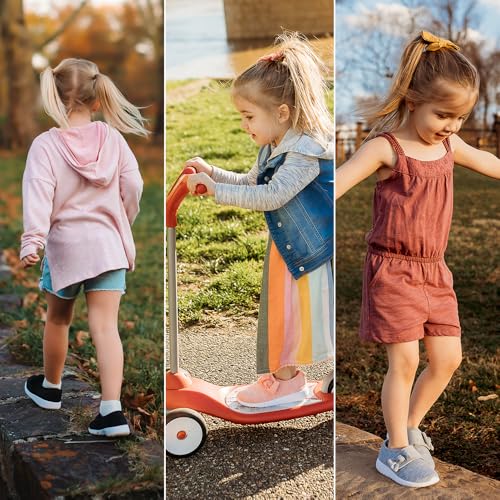 Image of nerteo Toddler Girl Shoes Lightweight Slip On Sneakers for Kids