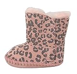  UGG - 4947F - Botas para cuna de piel de leopardo, zapatillas de niña Gris Size: 20.5 EU