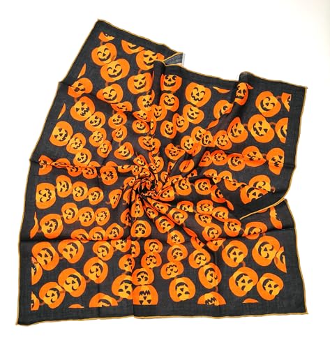 Shanlin Unisex Cotton Square Scarf Bandanas 22x22 inch (Pumpkins)