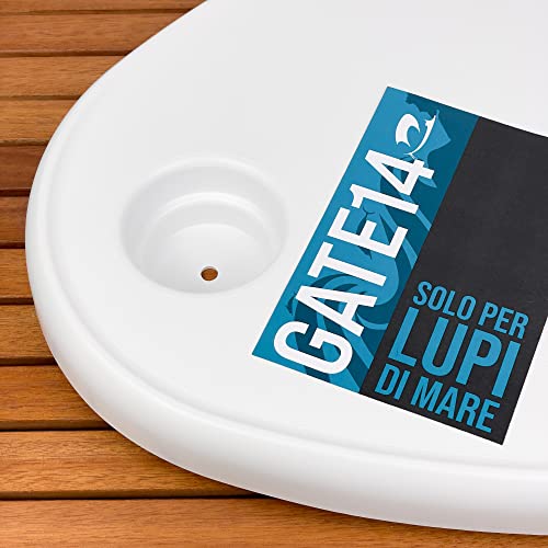 GATE14® ABS Oval Table for Boat or Camper with Aluminium Legs 77 x 51 cm - Image 3