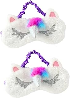 Healeved 2 Pçs Máscara De Olho De Viagem Máscara De Olho Para Viagem Máscara De Olho Bonito Máscara De Olho De Hotel Máscara De Olho Vendas Para Venda De Olhos Tapa-Olho De Unicórnio