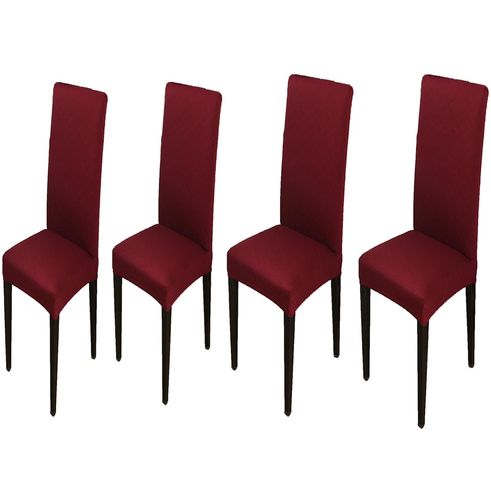 NMVAWIPT Stretch Parsons Dining Chair Covers, Removable Washable Elastic Slipcovers, For Restaurant, Hotel, Ceremony(30#,4pcs)