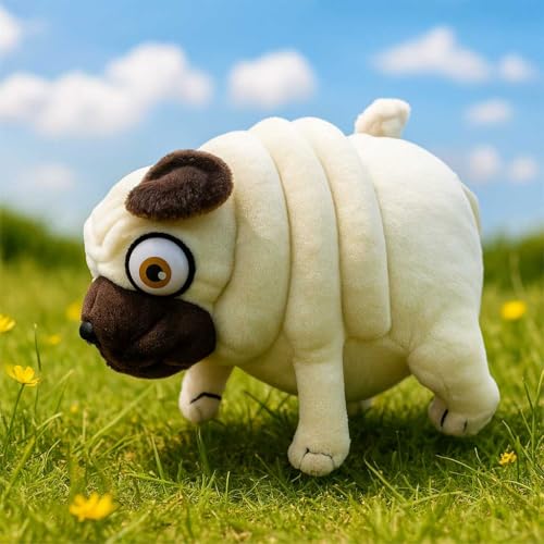 MAOWO Planet Süßer Mops Plüschtier 15cm | Lustiges Kuscheltier für Kinder & Erwachsene Anlass