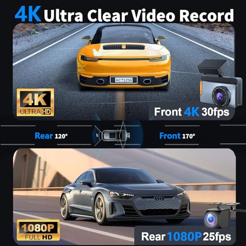 4K Dual Channel Dash Cam with Free 64GB Card - $79.99 - Image 2